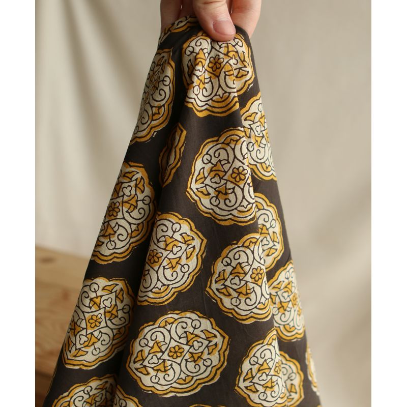 Rani - Tissu indien coton hand block traditionnel