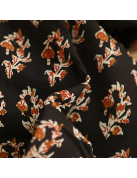 Kajal B - Tissu indien coton hand block traditionnel