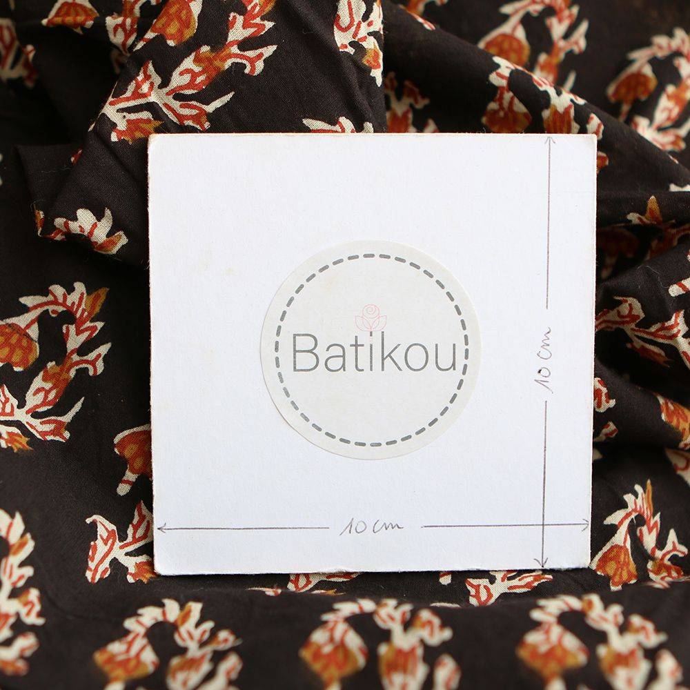 Kajal B - Tissu indien coton hand block traditionnel