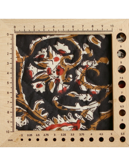 copy of Rani & Pallavi - Tissu indien matelassé double face coton hand block teal largeur 100cm