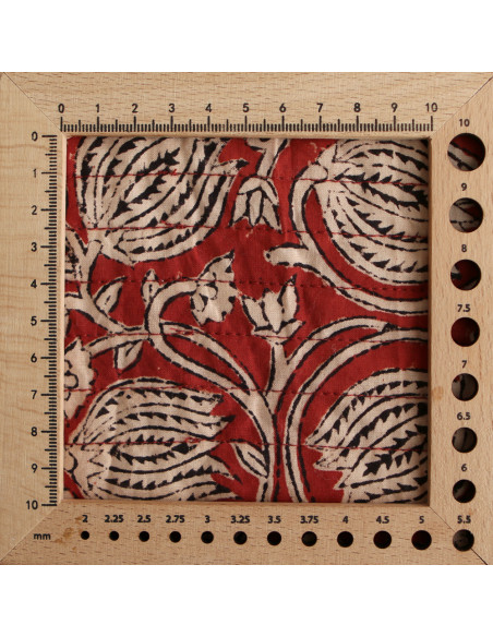 copy of Kajal - Tissu indien matelassé double face coton hand block teal largeur 100cm