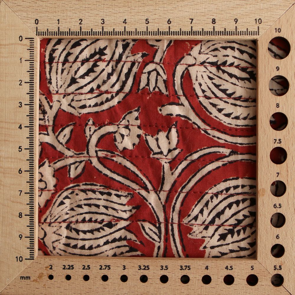 copy of Kajal - Tissu indien matelassé double face coton hand block teal largeur 100cm