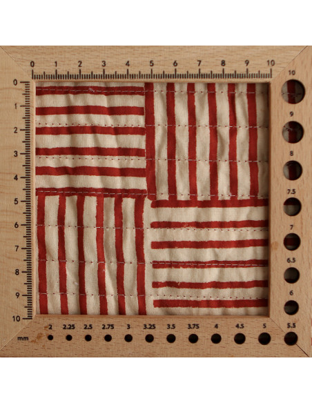 copy of Kajal - Tissu indien matelassé double face coton hand block teal largeur 100cm