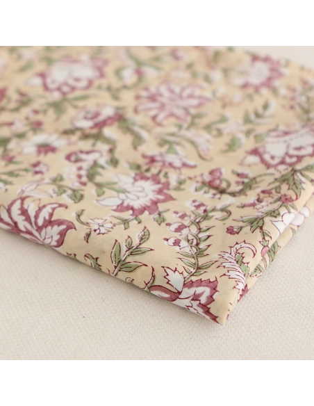 Diya - Tissu indien coton hand block traditionnel