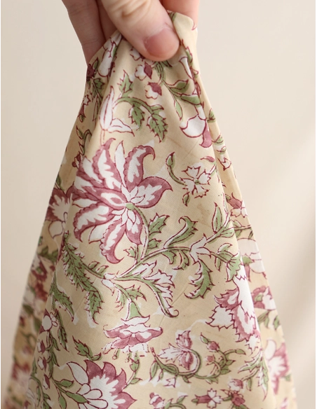 Diya - Tissu indien coton hand block traditionnel