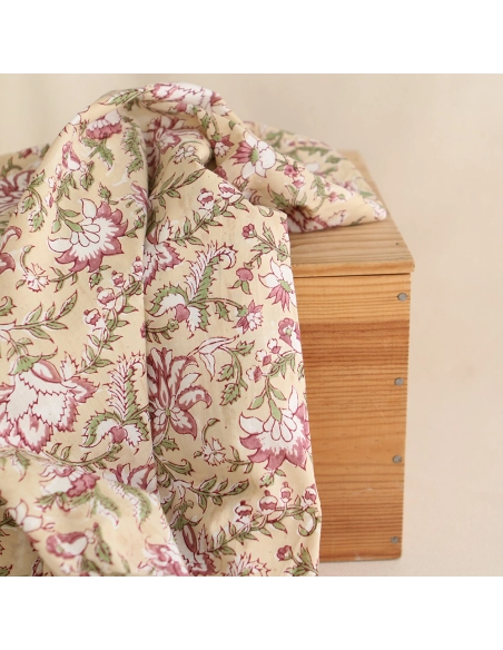 Diya - Tissu indien coton hand block traditionnel