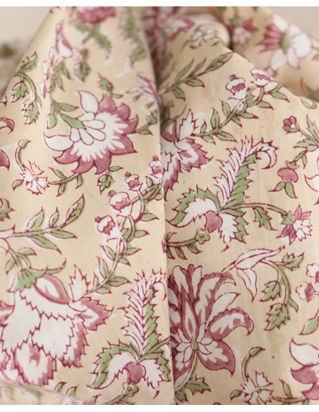 Diya - Tissu indien coton hand block traditionnel