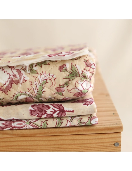 Diya - Tissu indien coton hand block traditionnel