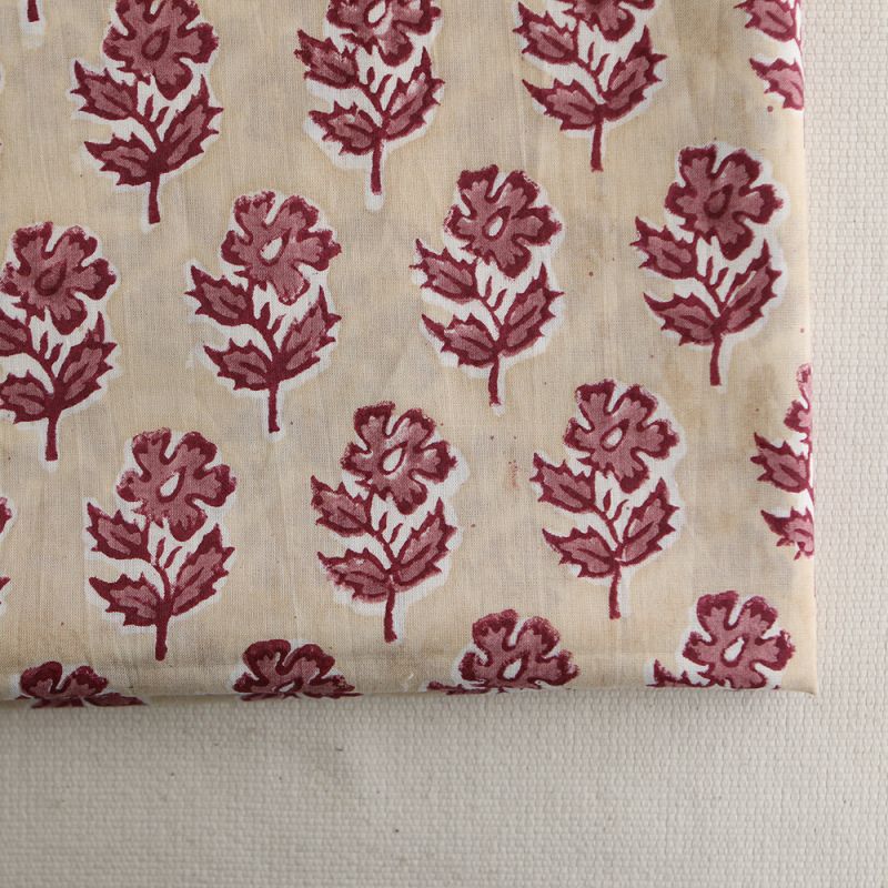 Diya B - Tissu indien coton hand block traditionnel