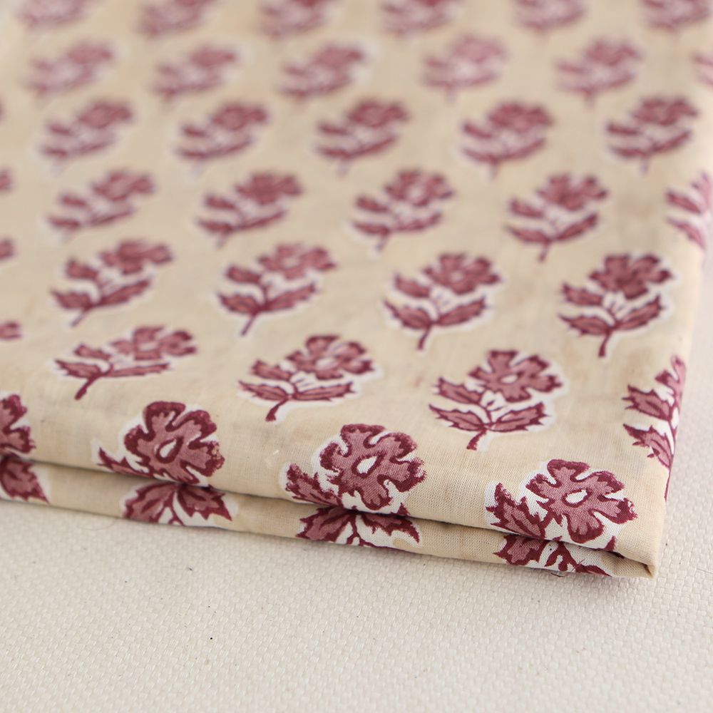 Diya B - Tissu indien coton hand block traditionnel