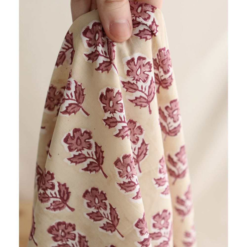 Diya B - Tissu indien coton hand block traditionnel