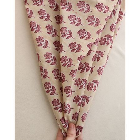Diya B - Tissu indien coton hand block traditionnel Diya B - Tissu indien coton hand block traditionnel