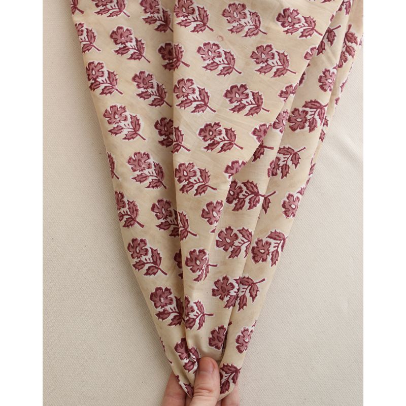 Diya B - Tissu indien coton hand block traditionnel