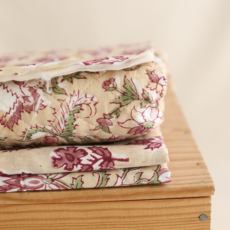 Diya B - Tissu indien coton hand block traditionnel