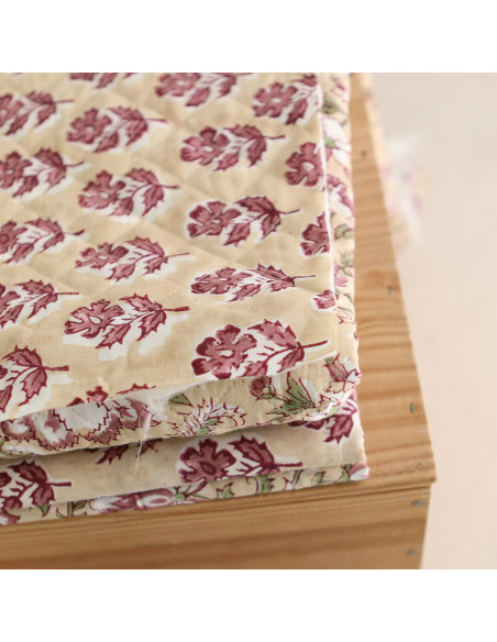 Diya B - Tissu indien coton hand block traditionnel