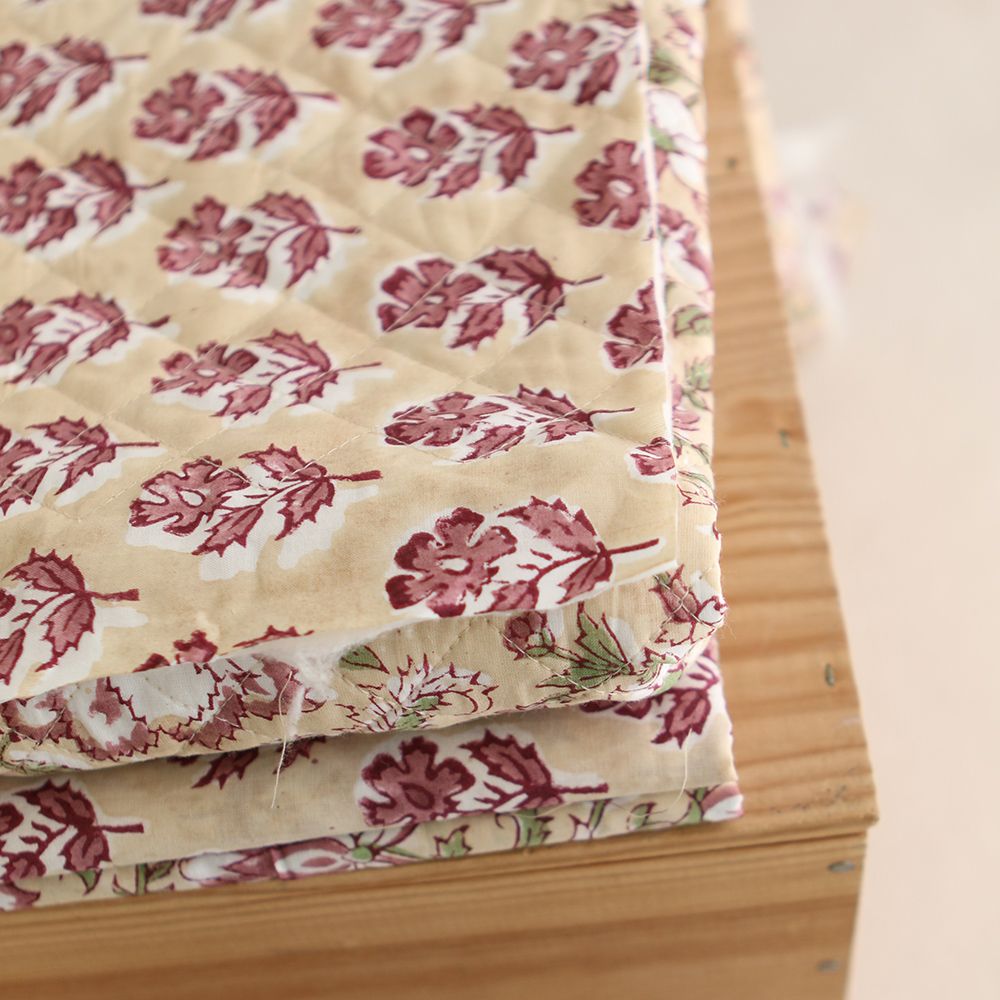 Diya B - Tissu indien coton hand block traditionnel