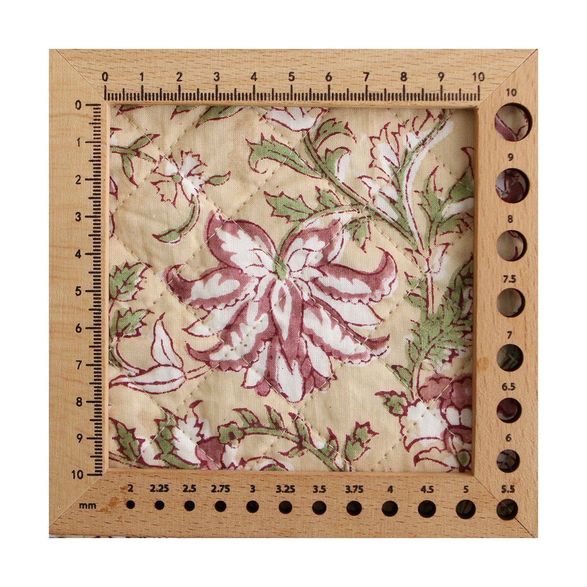 Diya - Tissu indien matelassé double face coton hand block teal largeur 100cm Diya - Tissu indien matelassé double face coton hand block teal largeur 100cm
