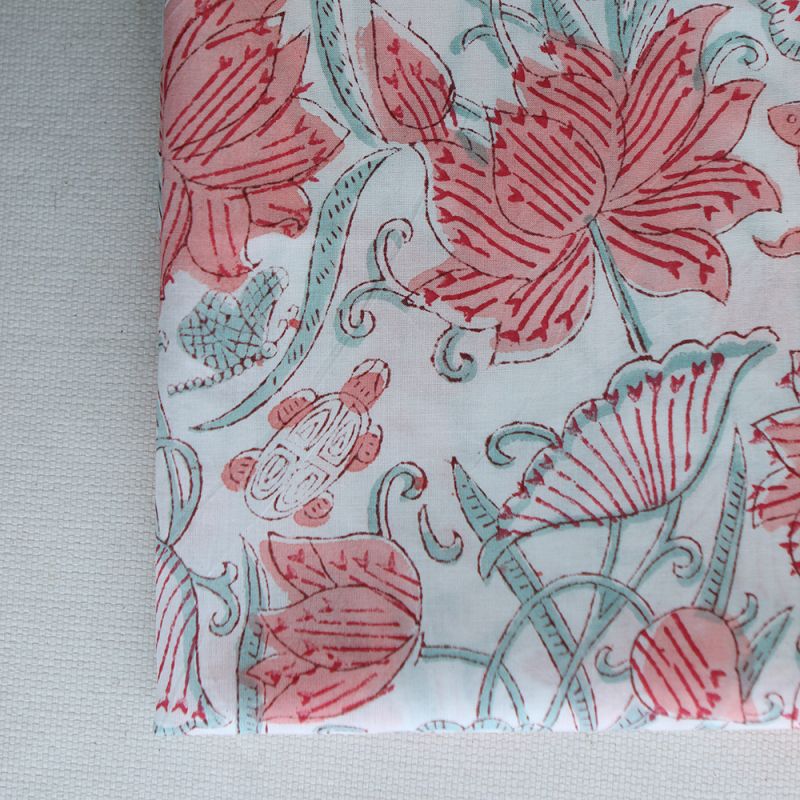 Yamini - Tissu indien coton hand block traditionnel