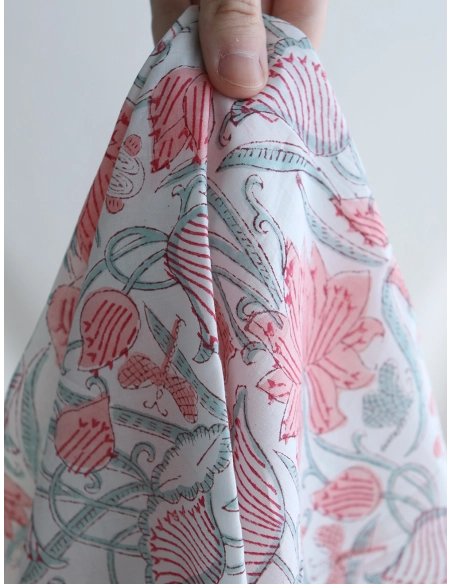 Yamini - Tissu indien coton hand block traditionnel