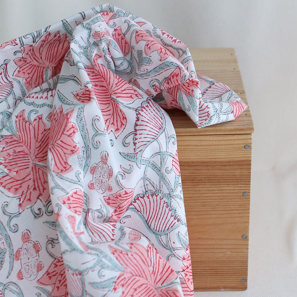 Yamini - Tissu indien coton hand block traditionnel