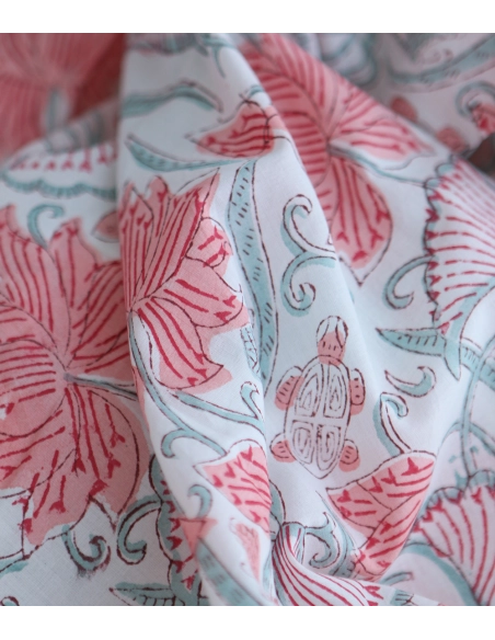 Yamini - Tissu indien coton hand block traditionnel