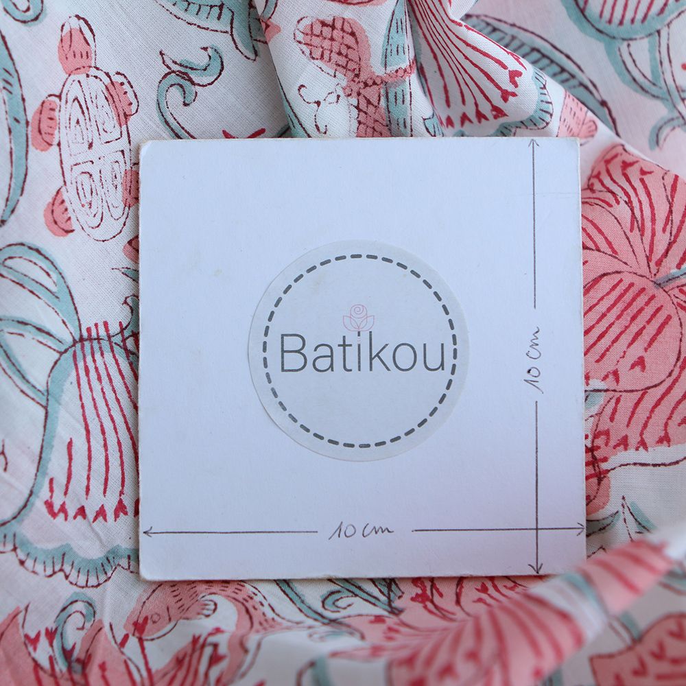 Yamini - Tissu indien coton hand block traditionnel