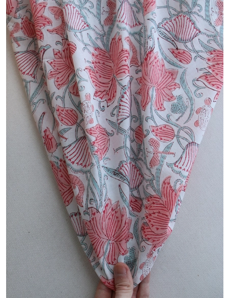 Yamini - Tissu indien coton hand block traditionnel