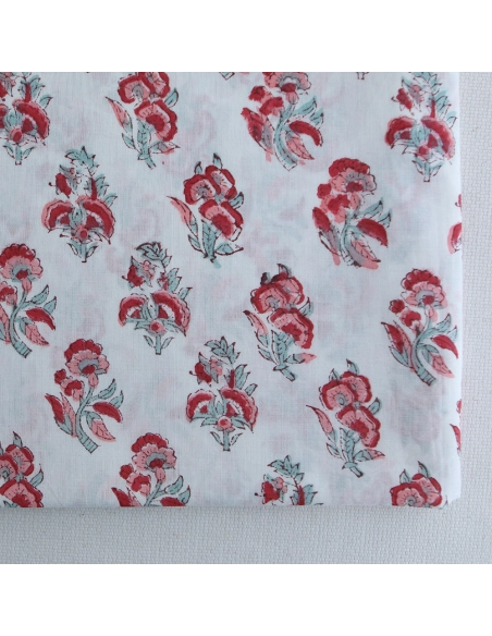 Yamini B - Tissu indien coton hand block traditionnel