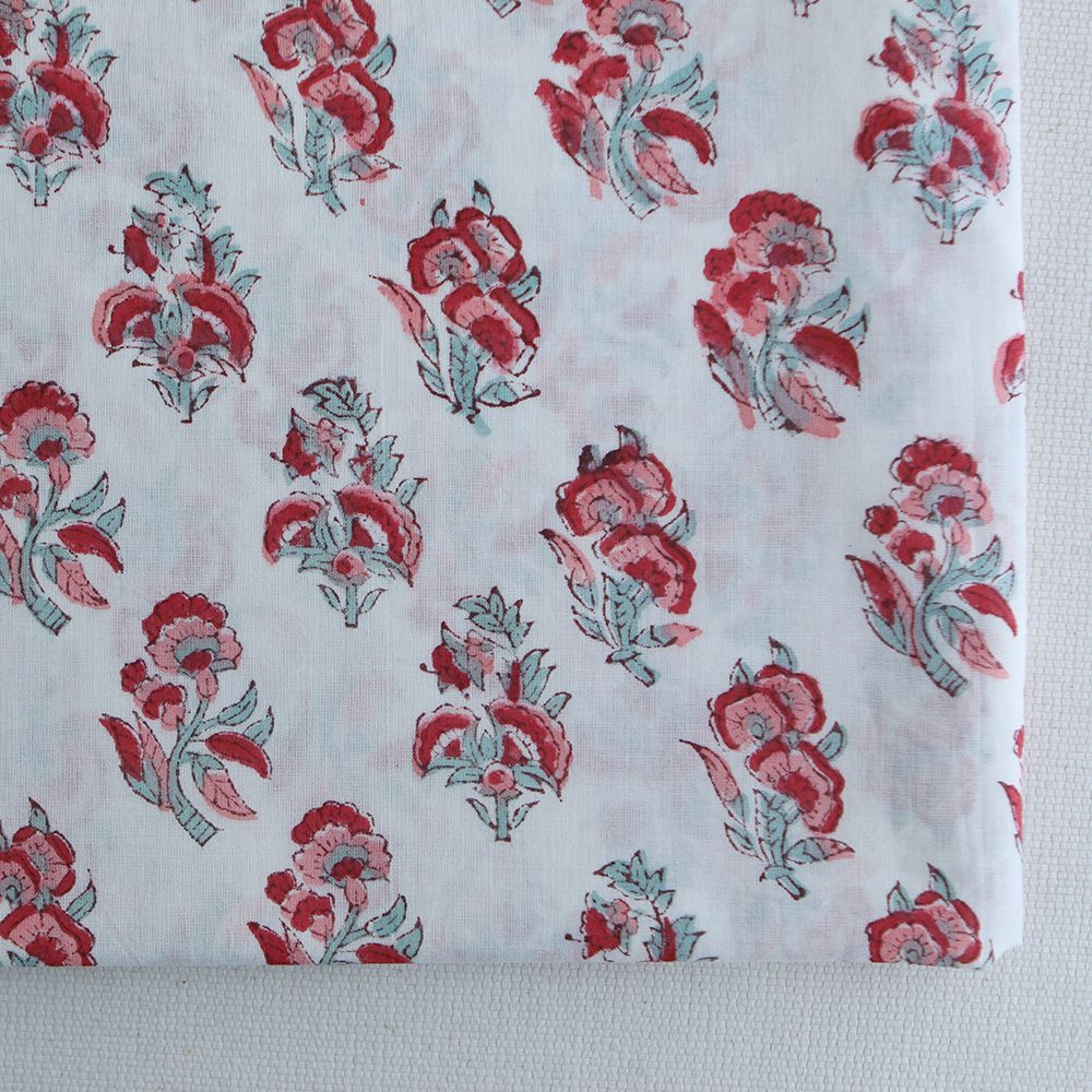 Yamini B - Tissu indien coton hand block traditionnel