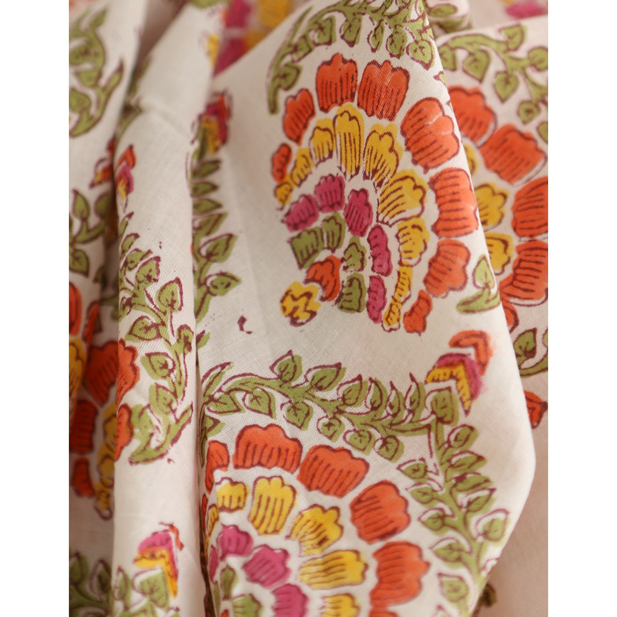 Ravi - Tissu indien coton hand block traditionnel Ravi - Tissu indien coton hand block traditionnel