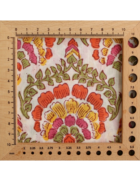 Ravi - Tissu indien coton hand block traditionnel