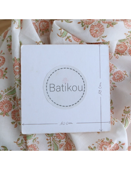 Anika - Tissu indien coton hand block traditionnel