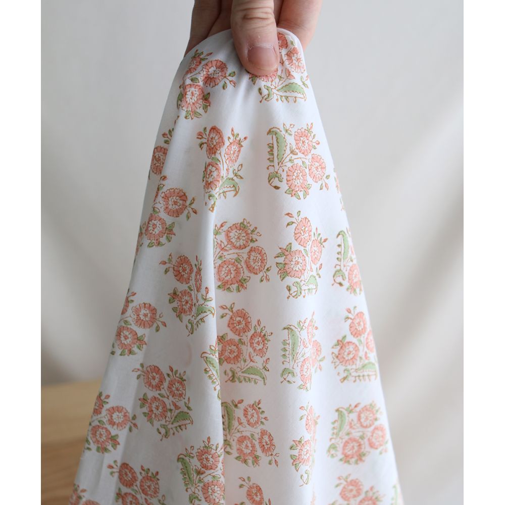 Anika - Tissu indien coton hand block traditionnel