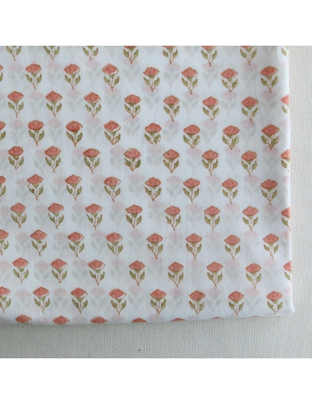 Anika B - Tissu indien coton hand block traditionnel