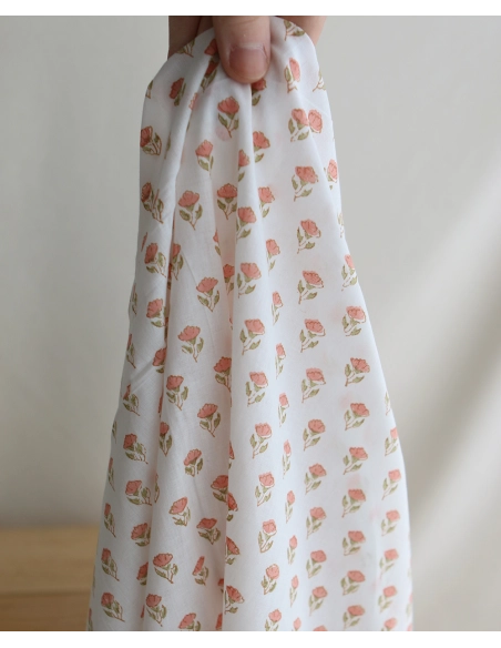 Anika B - Tissu indien coton hand block traditionnel