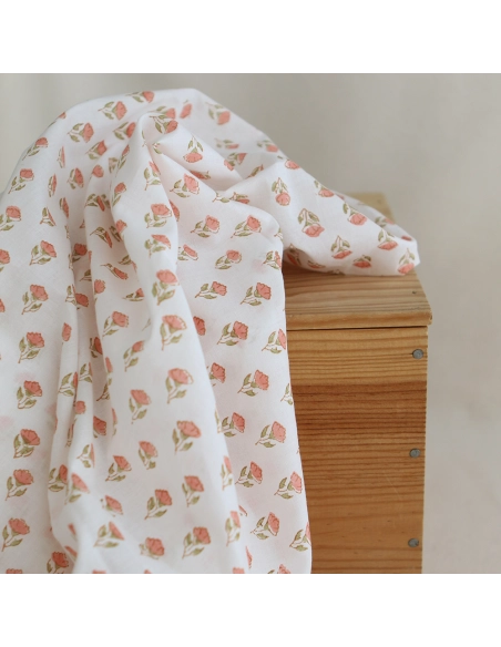 Anika B - Tissu indien coton hand block traditionnel