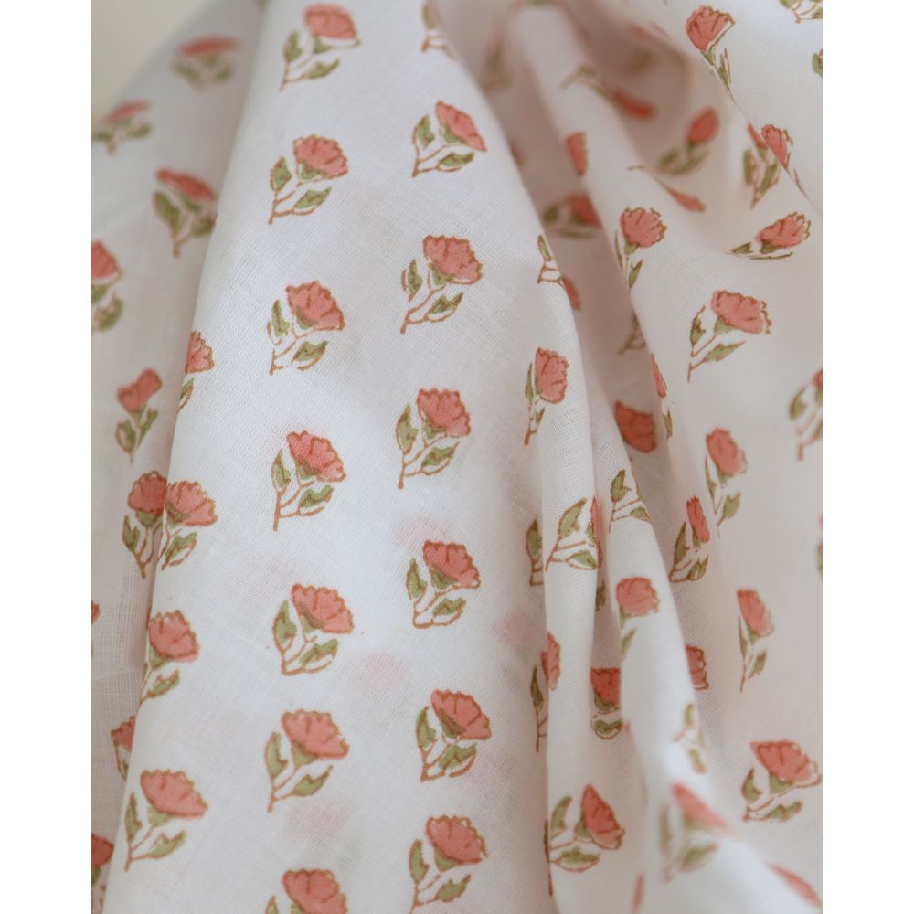 Anika B - Tissu indien coton hand block traditionnel