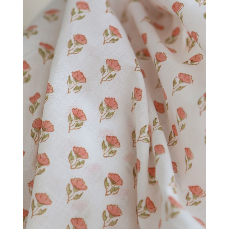 Anika B - Tissu indien coton hand block traditionnel