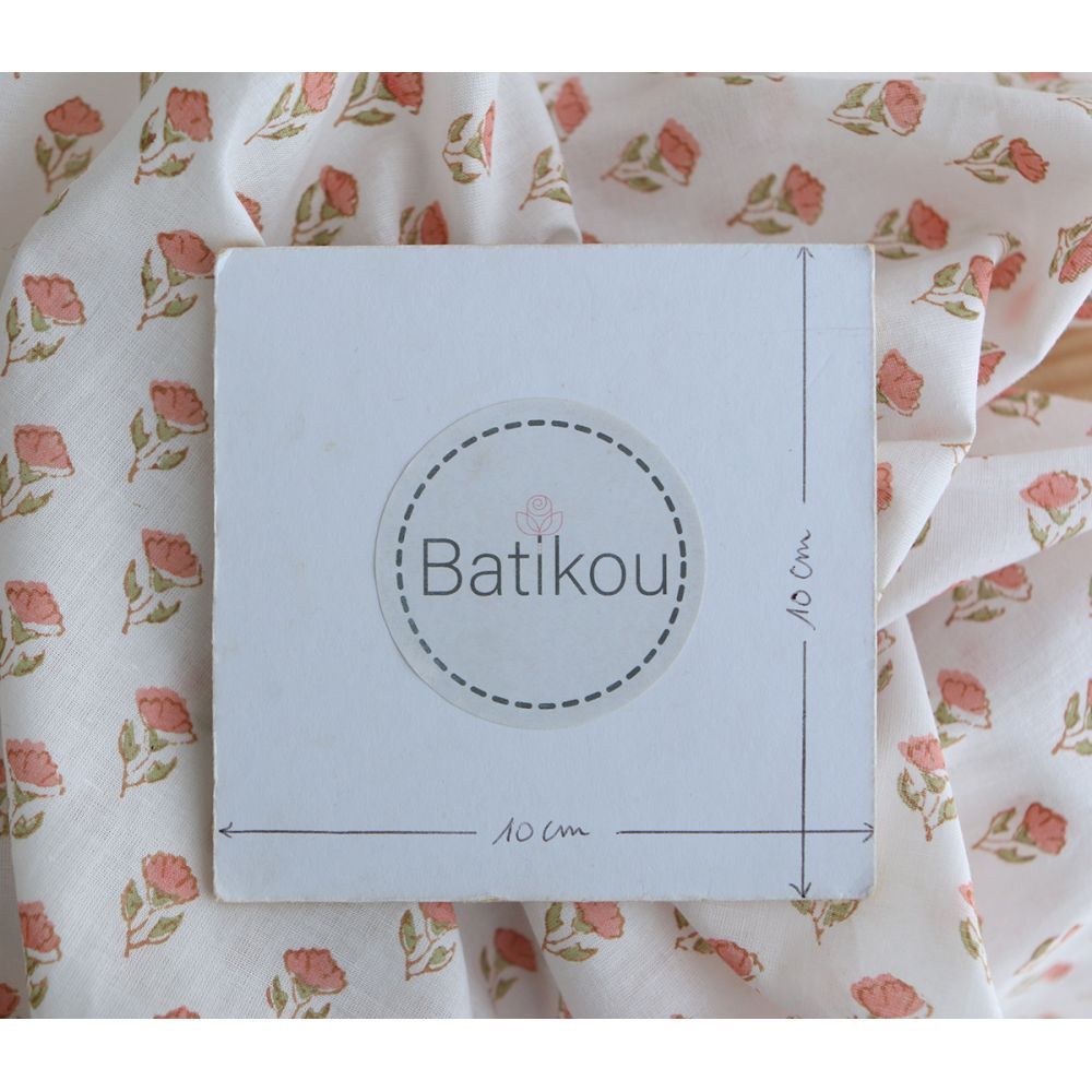 Anika B - Tissu indien coton hand block traditionnel