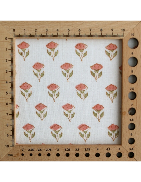 Anika B - Tissu indien coton hand block traditionnel