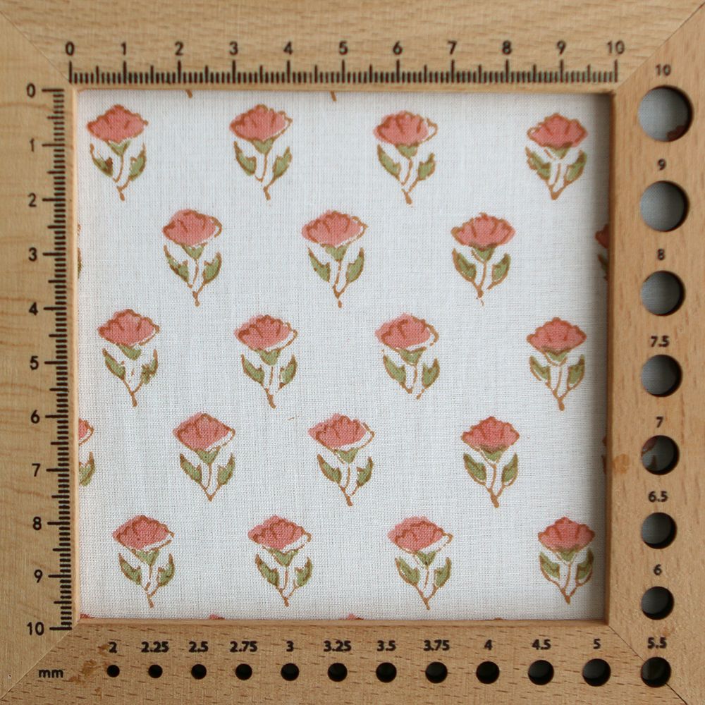 Anika B - Tissu indien coton hand block traditionnel