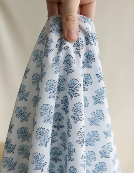 Amayra B - Tissu indien coton hand block traditionnel