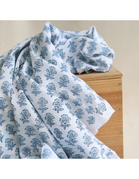 Amayra B - Tissu indien coton hand block traditionnel