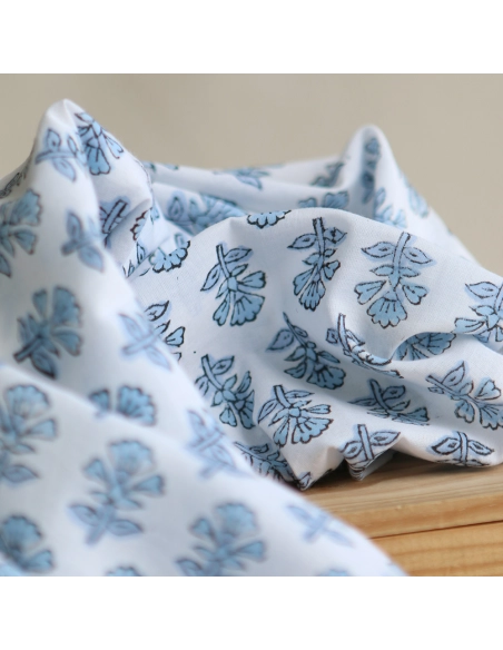 Amayra B - Tissu indien coton hand block traditionnel
