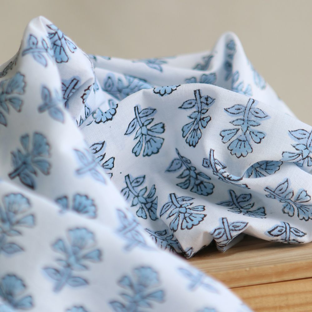 Amayra B - Tissu indien coton hand block traditionnel