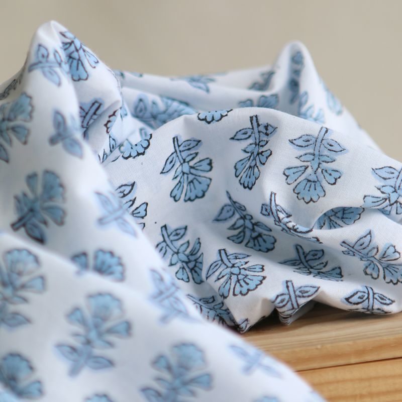 Amayra B - Tissu indien coton hand block traditionnel