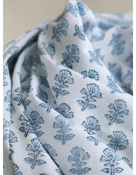 Amayra B - Tissu indien coton hand block traditionnel