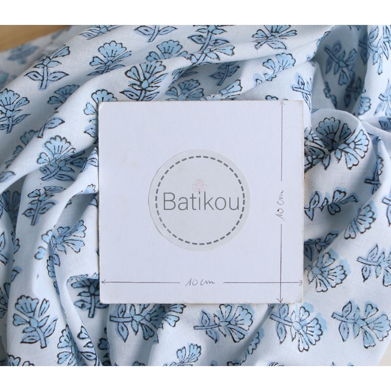 Amayra B - Tissu indien coton hand block traditionnel