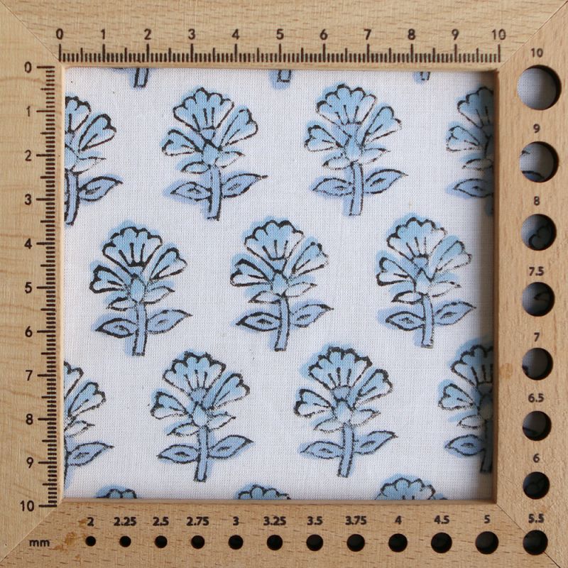 Amayra B - Tissu indien coton hand block traditionnel