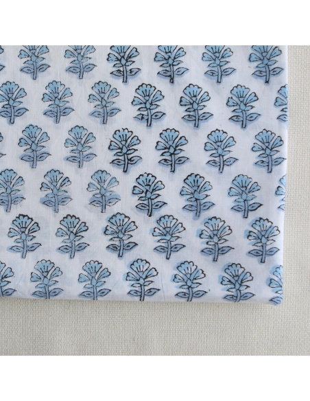 Amayra B - Tissu indien coton hand block traditionnel